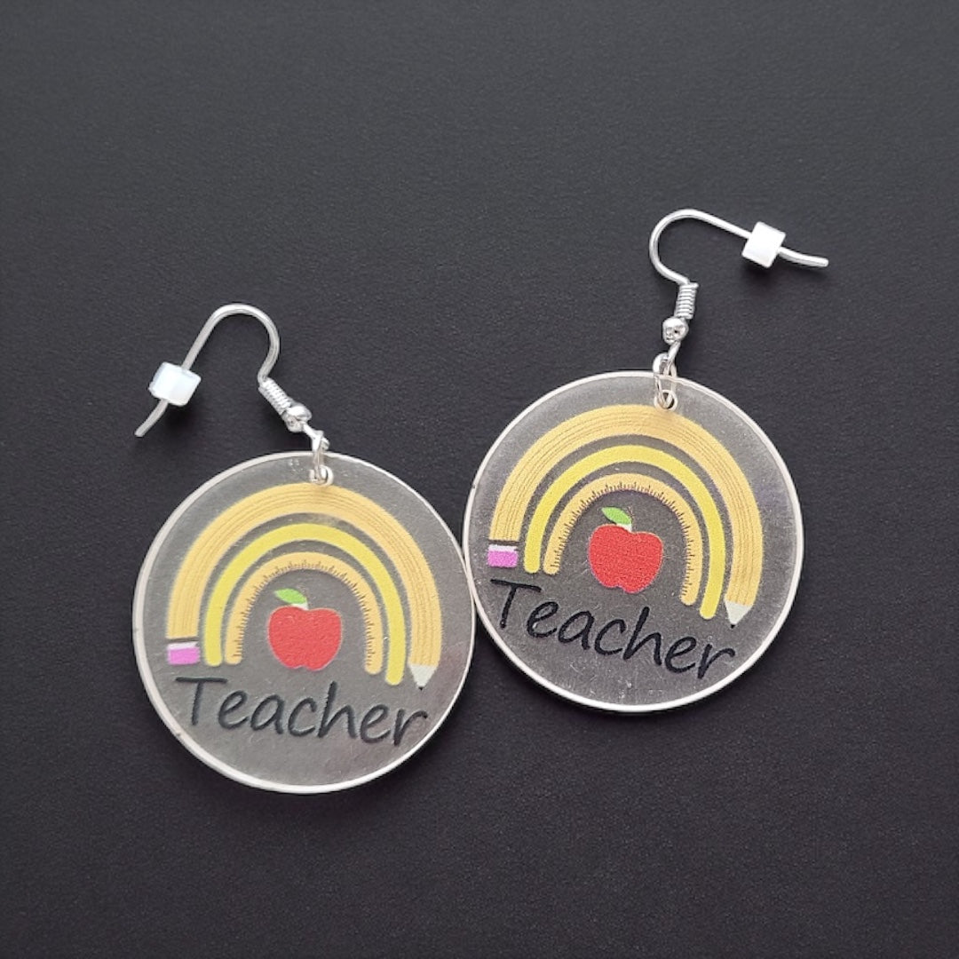 Teacher Earrings Collection: Show Your Passion for Teaching! 🍎 - Rhythms of Grace Creative