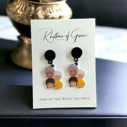 Stay Golden – Golden Girls Earrings for Fierce, Fabulous Fans 🌴