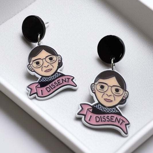 RBG Dangle Earrings: Wear Your Dissent in Style!