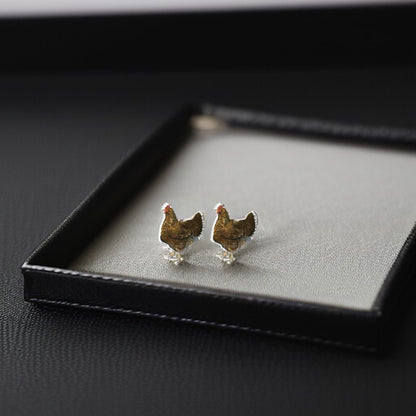 Cluck-tastic Chicken Stud Earrings – Three Charming Styles!