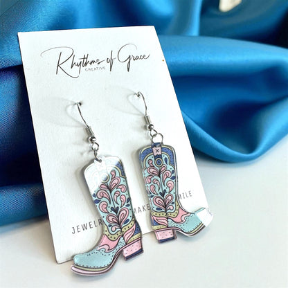 Boot Scootin' Bling: Cowgirl Boots Earrings for Your Inner Rockstar!