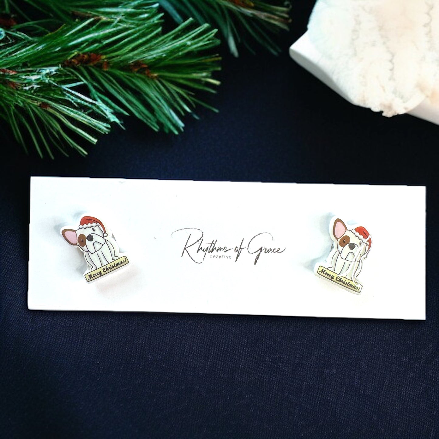 Woof-tastic Holiday Dog Stud Earrings: Perfect Gift for Pup Lovers!