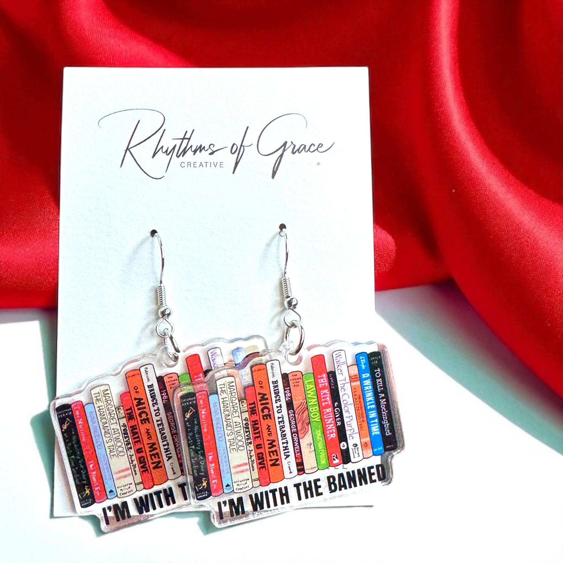  I'm With the Banned Earrings: Wear Your Story! ✨📚 - Rhythms of Grace Creative