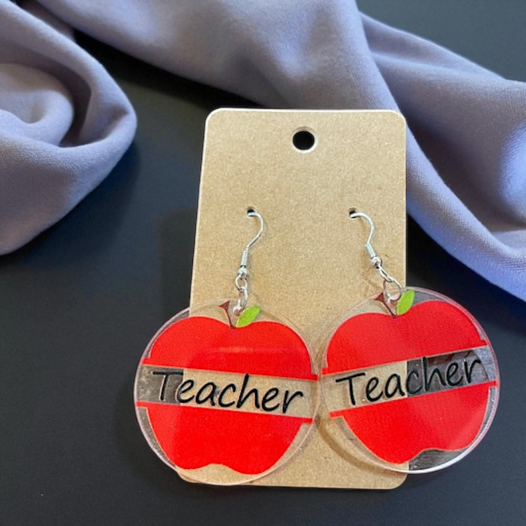 Teacher Earrings Collection: Show Your Passion for Teaching! 🍎 - Rhythms of Grace Creative