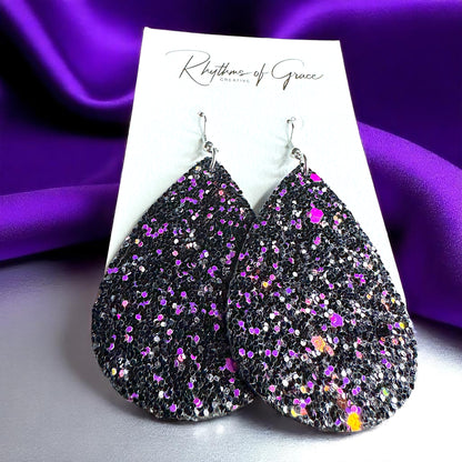 Sparkle & Shine: Glitter Teardrop Dangle Earrings ✨ - Rhythms of Grace Creative
