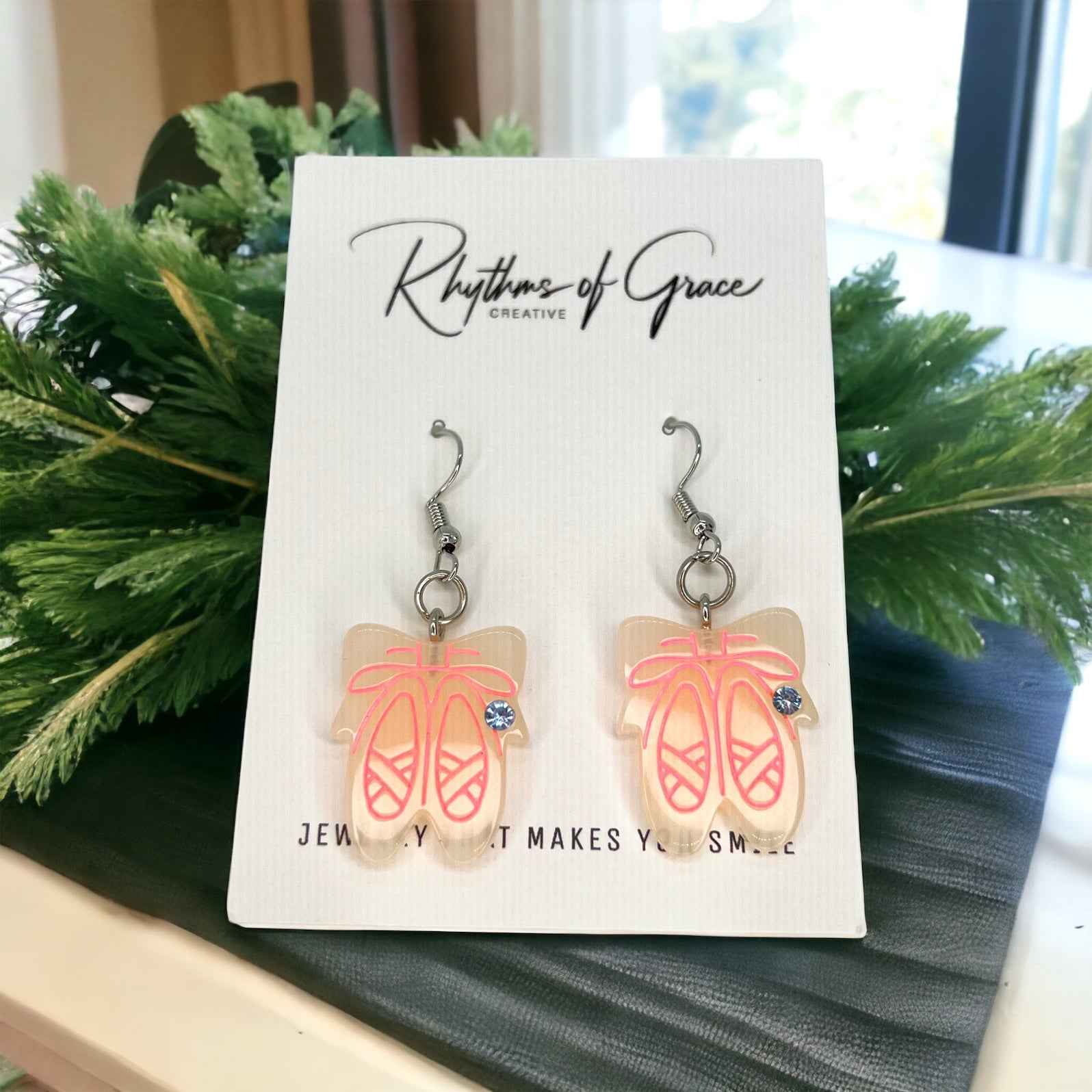 Twirl-Worthy Sparkle – Ballerina Slipper Earrings for Dancers & Dreamers🩰