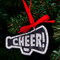 Personalized Rhinestone Cheerleader Christmas Ornament - Handcrafted Holiday Decor - Perfect Stocking Stuffer - Rhythms of Grace Creative