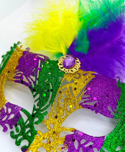 Sparkle & Shine: Dazzling Mardi Gras Masquerade Mask for Unforgettable Celebrations! - Rhythms of Grace Creative