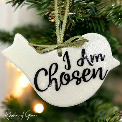 "I Am Chosen" Baptism Ornament – Celebrate Faith & Milestones with a Touch of Grace!
