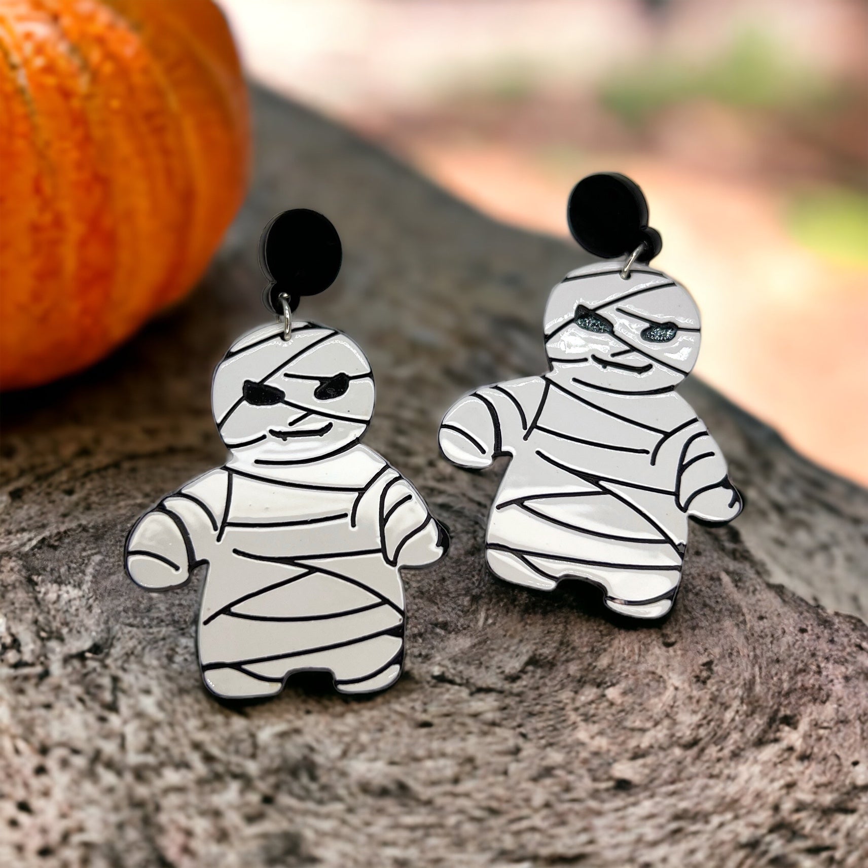 Mummy Earrings - Unwrap the Halloween Fun! - Rhythms of Grace Creative