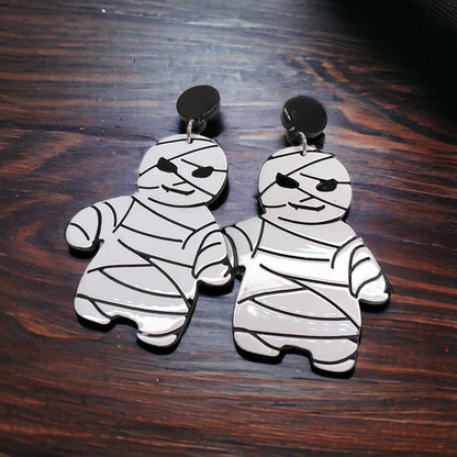 Mummy Earrings - Unwrap the Halloween Fun! - Rhythms of Grace Creative