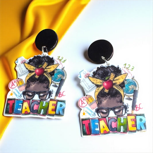 Smart & Stylish: Teacher Dangle Earrings for Every Educator! - Rhythms of Grace Creative