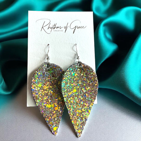Glitter Teardrop Earrings – Where Sparkle Meets Sass ✨ - Rhythms of Grace Creative