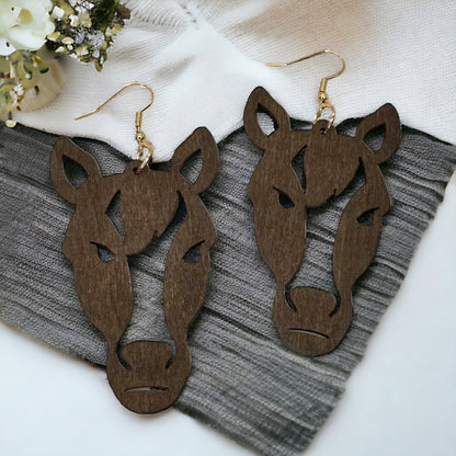 Unique Western Dangle Earrings – Choose Between Horse or Goat Design, Perfect for Animal Lovers!