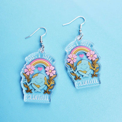 Don't Hate Meditate Earrings - Embrace Your Inner Zen! - Rhythms of Grace Creative