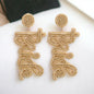 Here Comes the Sparkle – Gold "BRIDE" Beaded Earrings