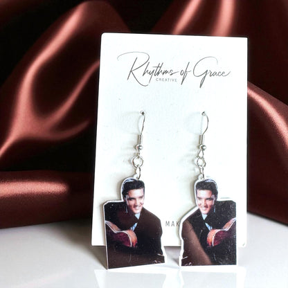 Rock Your Style: Elvis Presley Dangle Earrings - 12 Iconic Designs! 🎸