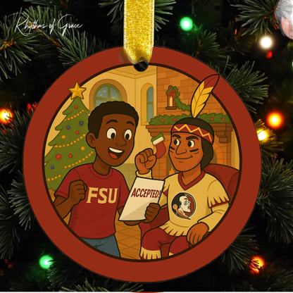 Custom College Acceptance Ornament | Personalized Graduation Gift