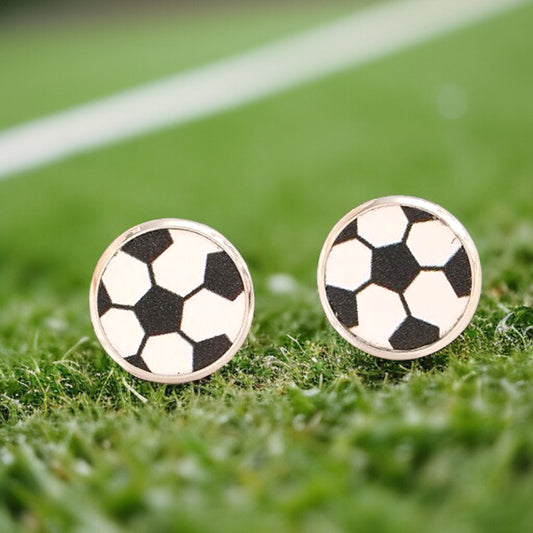 Kick Off Your Style Game with Soccer Ball Stud Earrings! ⚽️