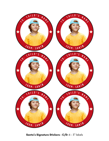 Personalized Santa Gift Tags – Custom North Pole Express Labels, Waterproof Christmas Stickers, Santa’s Workshop & Holiday Name Tags