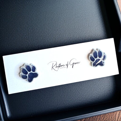 Vibrant Paw Print Studs – A Pawfect Gift! 🐾 10 Colors Available!