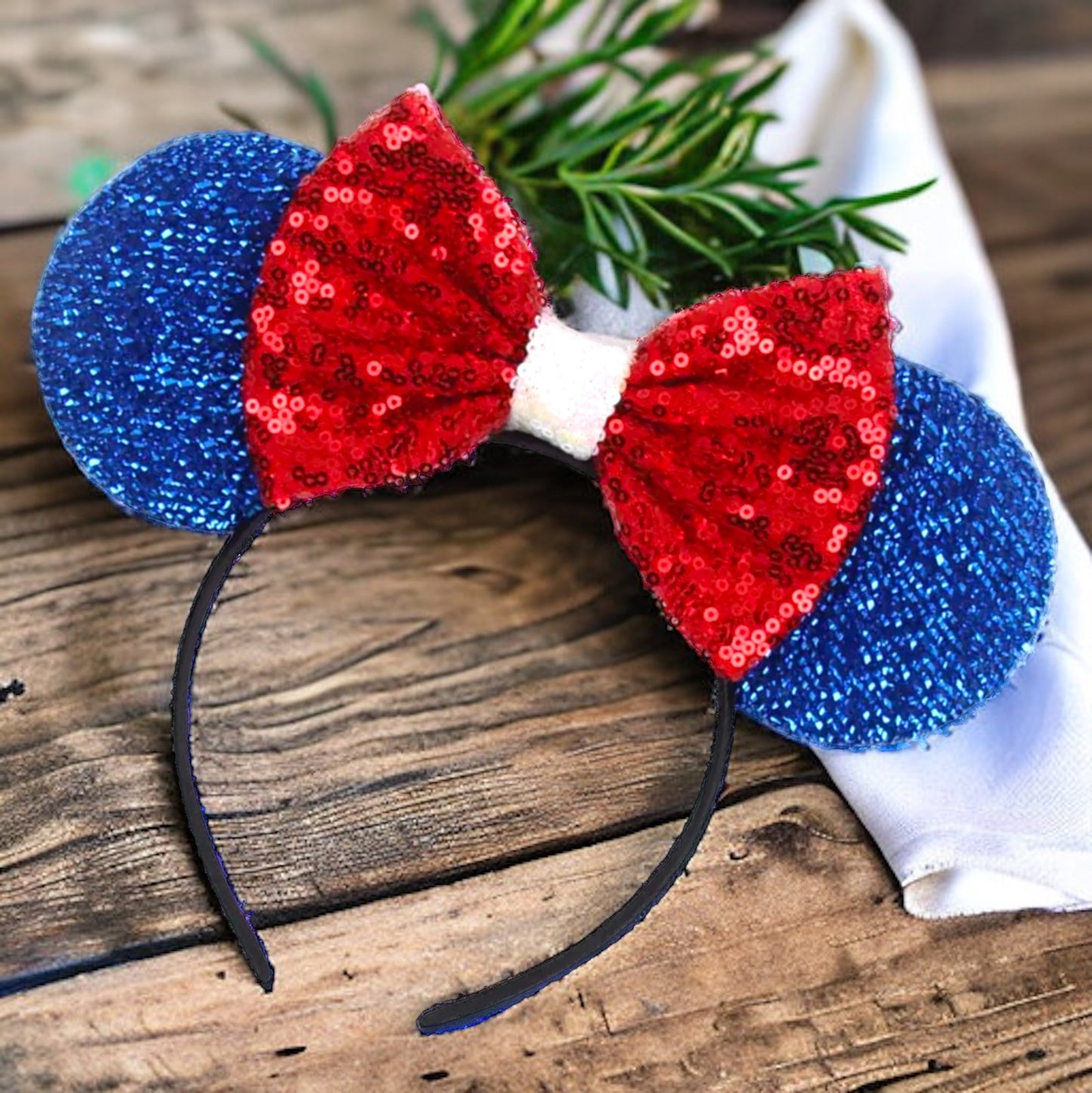 Patriotic Mouse Ears - Red White & Blue, Stars and Stripes - 6 Styles