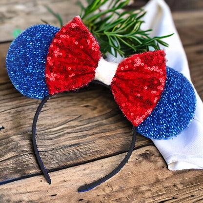 Patriotic Mouse Ears - Red White & Blue, Stars and Stripes - 6 Styles
