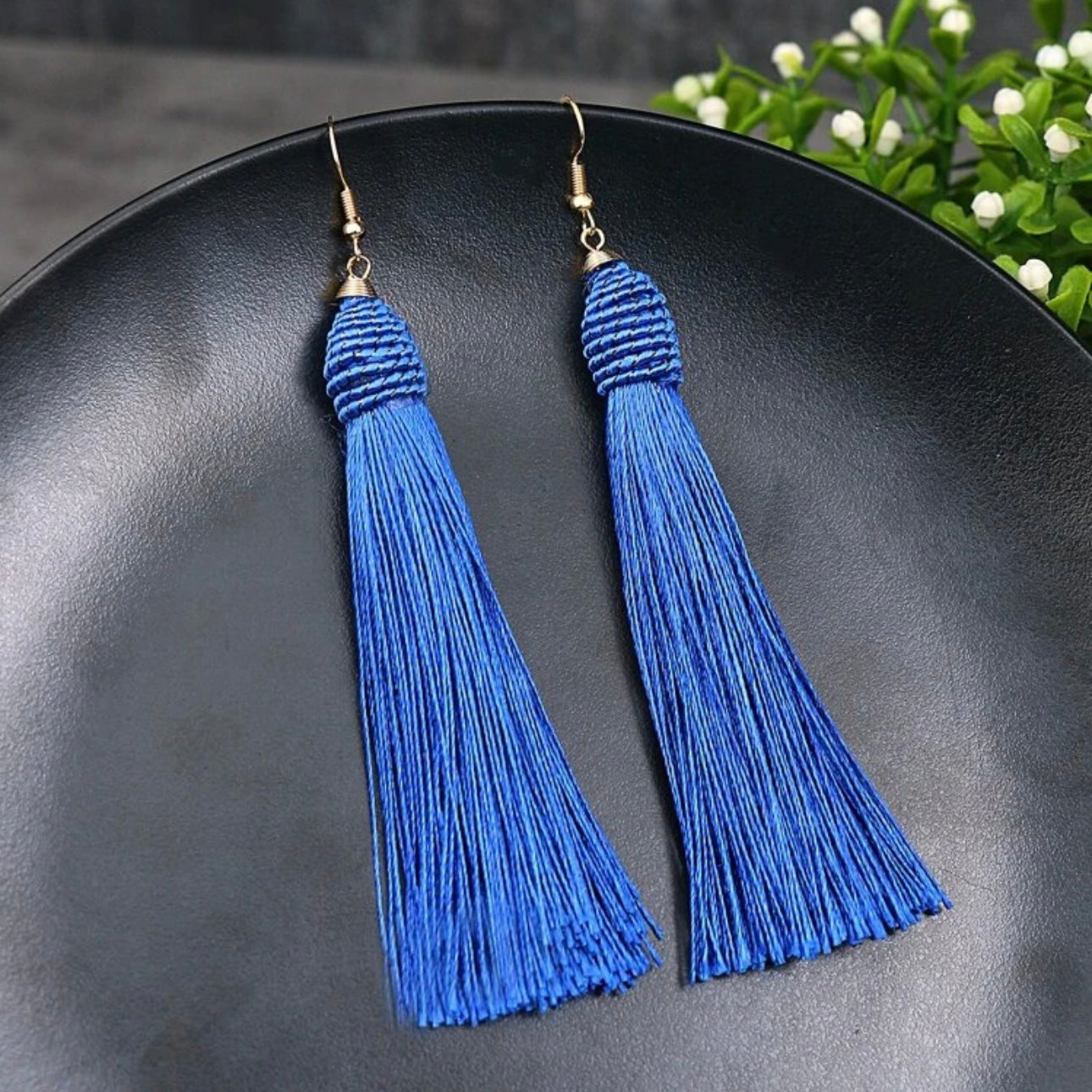 Tassel Power: Colorful Statement Dangle Earrings in 7 Bold Shades