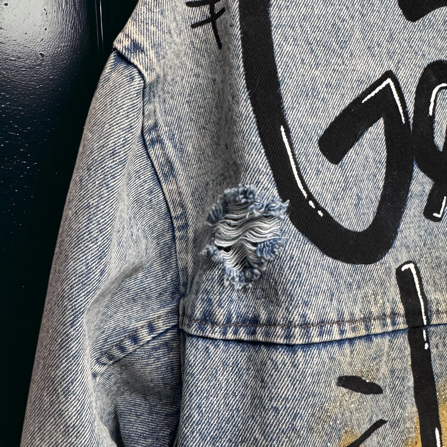 Hand-Painted Jean Jacket:  GAMEDAY! | Perfect for LSU & Saints Fans | Oversized Long Denim