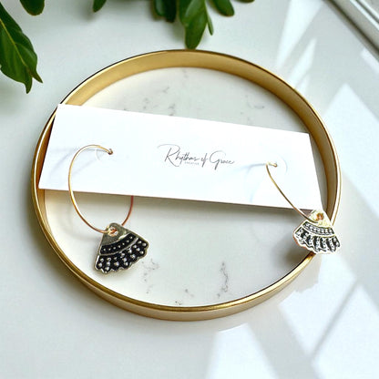 Delicate Dissent Hoop Earrings – Channel Your Inner RBG with Bold Elegance!