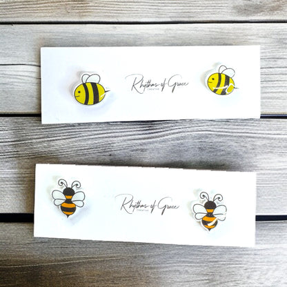 Buzz Into Style with Adorable Bee Stud Earrings! 🐝