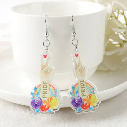 Sparkle with Pride: Vibrant Rainbow Earrings for Every Celebration!