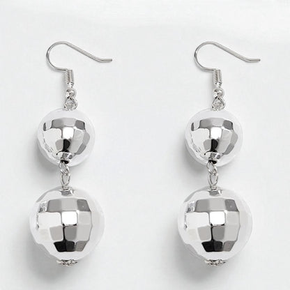 Drop It Like It’s Disco – Silver Ball Party Earrings - Rhythms of Grace Creative