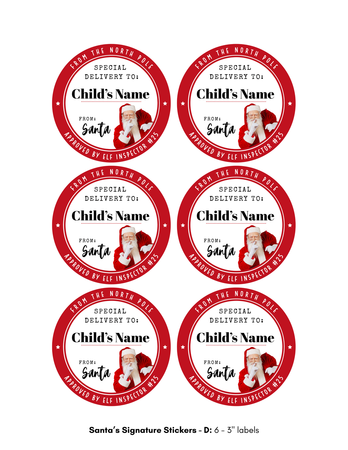 Personalized Santa Gift Tags – Custom North Pole Express Labels, Waterproof Christmas Stickers, Santa’s Workshop & Holiday Name Tags