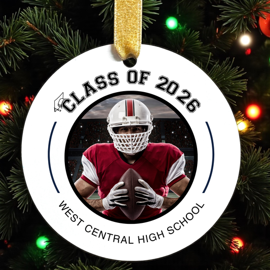 Class of 2026 Senior Photo Ornament | Personalized Christmas Keepsake