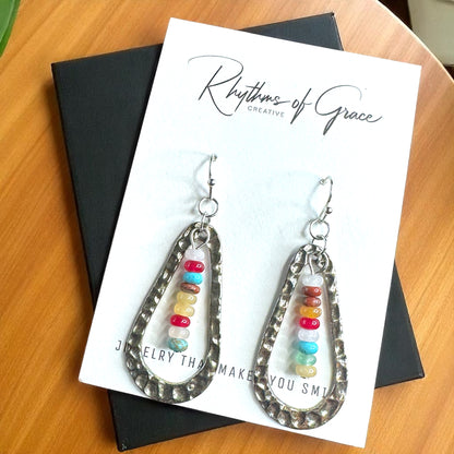 Vibrant Silver Boho Chic Dangle Earrings for Effortless Style 