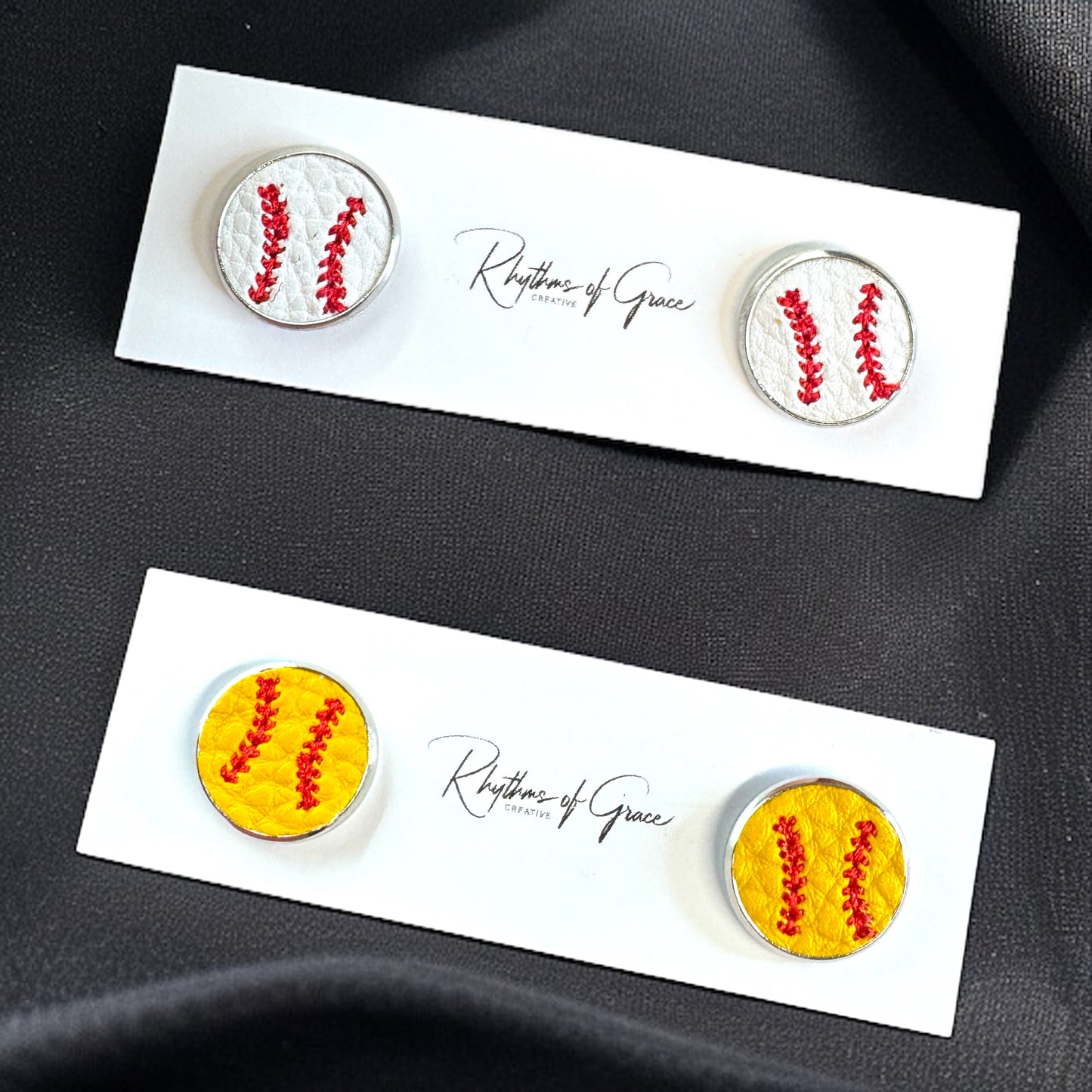 Step Up to the Plate with Our Baseball & Softball Stud Earrings! ⚾🥎