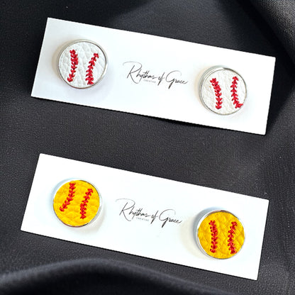 Step Up to the Plate with Our Baseball & Softball Stud Earrings! ⚾🥎