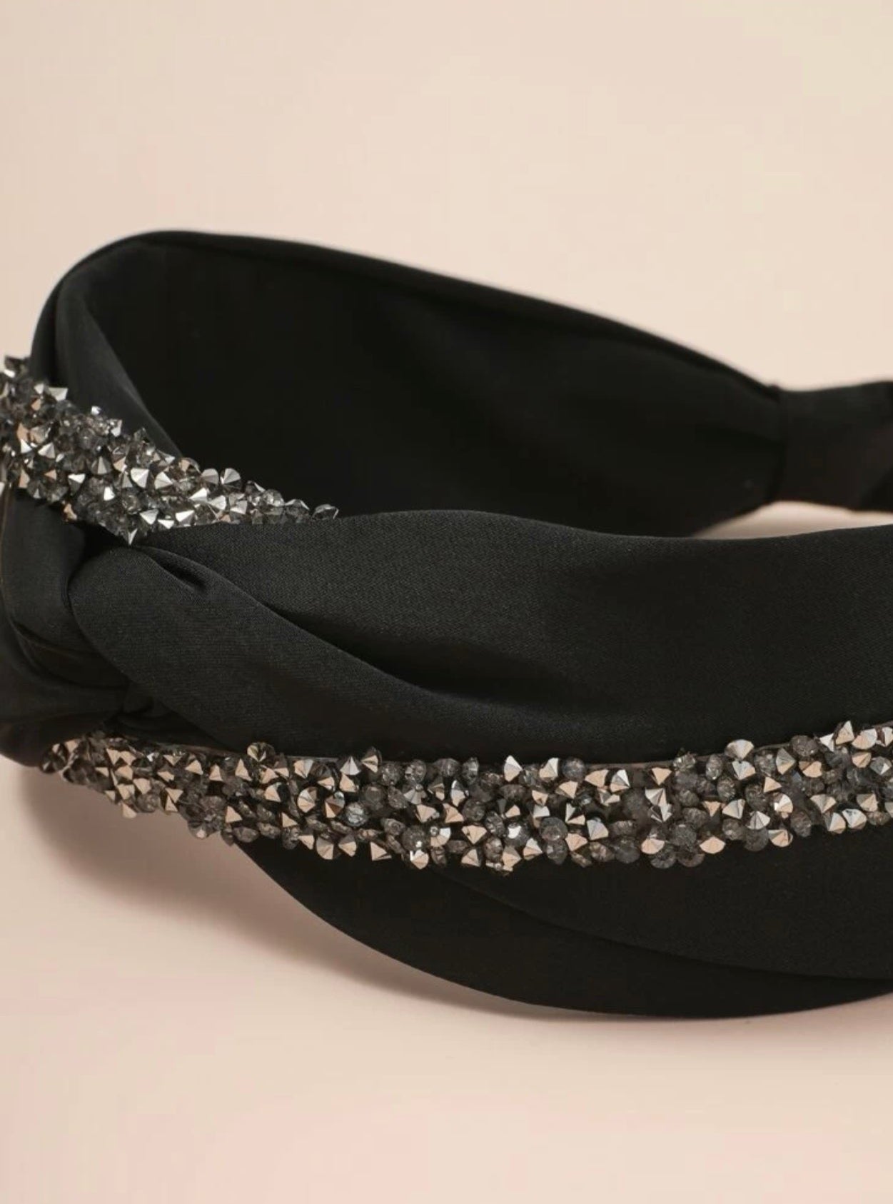 Beaded Black and Gold Headband - Handmade Headpiece, New Orleans Headband, Holiday Headpiece, Beaded Headband - Rhythms of Grace Creative