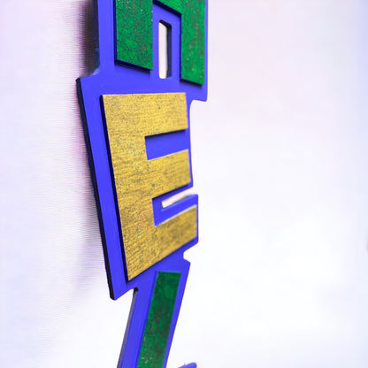 Hello, Mardi Gras! 🎭✨ One-of-a-Kind Welcome Sign in Vibrant Colors!