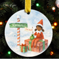 Elf Arrival & Departure Ornament – Two-Sided Elf on the Shelf Christmas Ornament