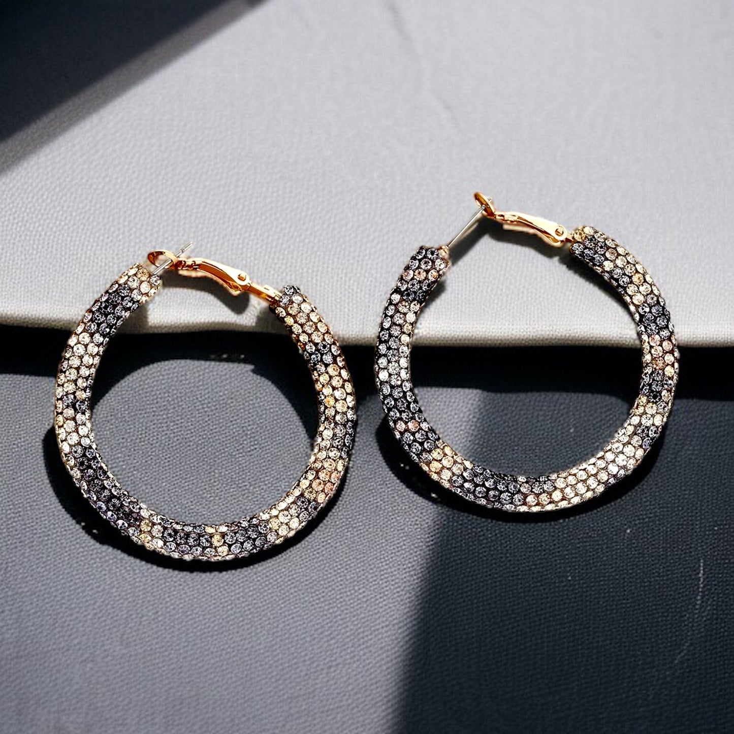 Shimmering Elegance: Multicolor Glitter Hoops