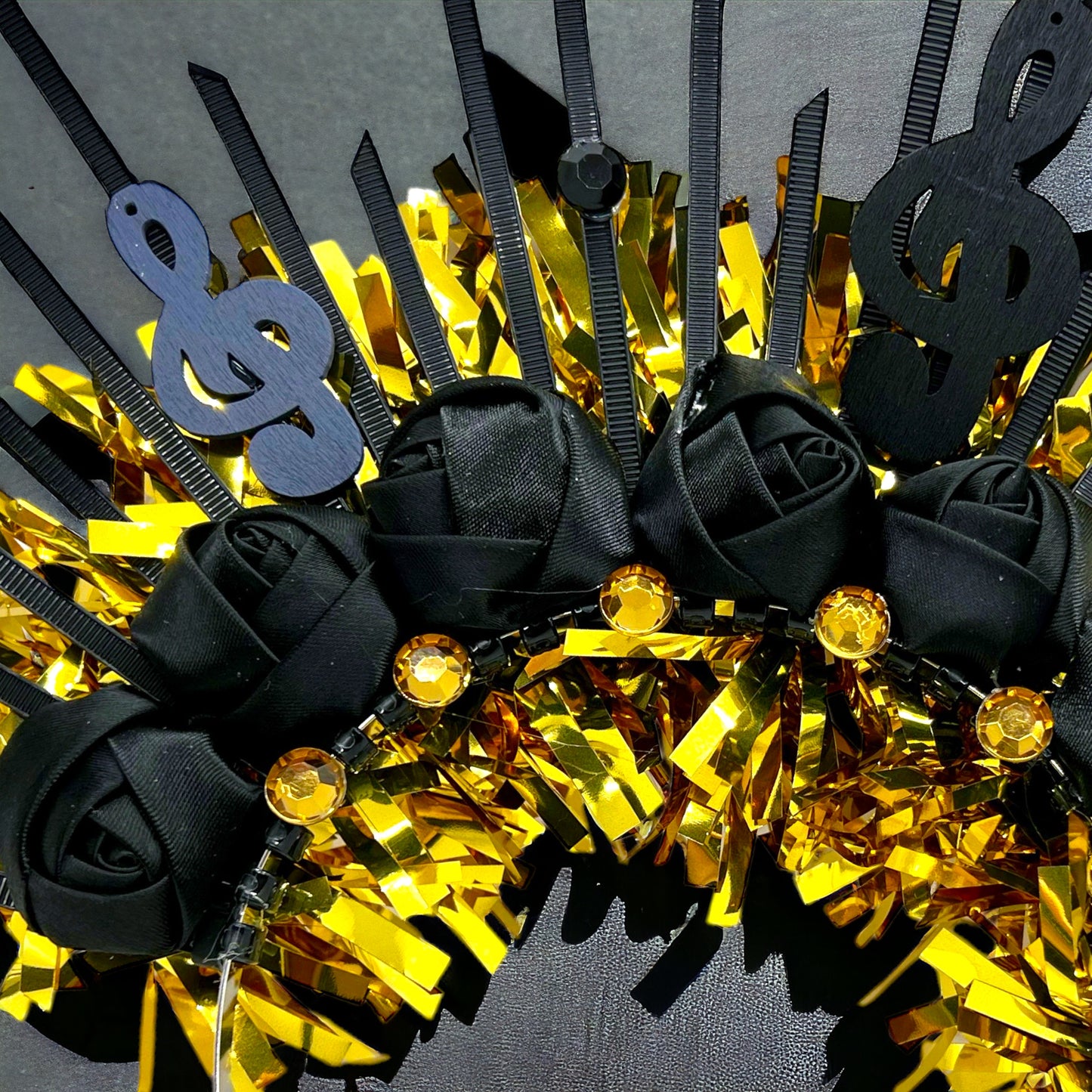 Unique Handmade Jazz Fest Headpiece – One-of-a-Kind Music-Inspired Accessory for Festivals & Parties!