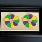 Celebrate in Style: Colorful Mardi Gras Stud Earrings - Fleur de Lis & Kingcake Designs!