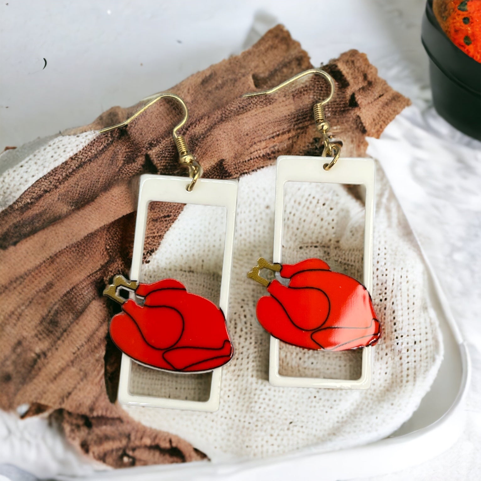 Gobble Glam: Turkey Dangle Earrings for Thanksgiving Fun! - Rhythms of Grace Creative