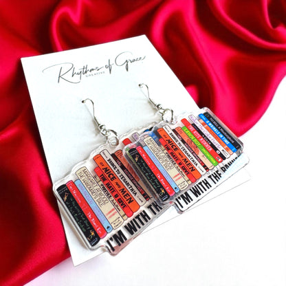  I'm With the Banned Earrings: Wear Your Story! ✨📚 - Rhythms of Grace Creative