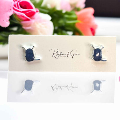 Ball of Yarn Stud Earrings – A Crafty Delight for Your Ears!