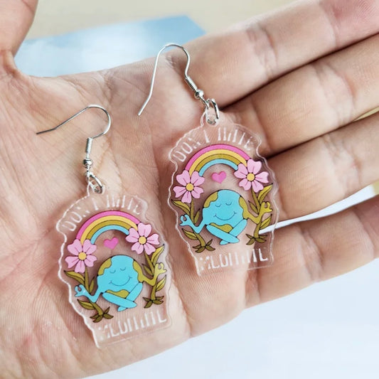 Don't Hate Meditate Earrings - Embrace Your Inner Zen! - Rhythms of Grace Creative