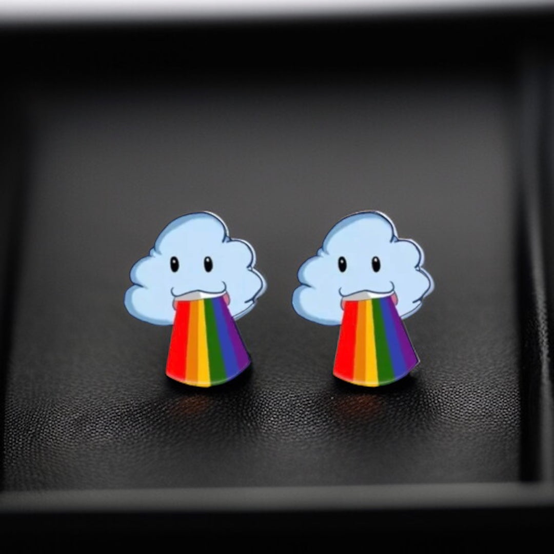 Cloud with Rainbow Earrings - Add a Burst of Joy to Your Day! 🌈
