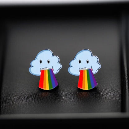 Cloud with Rainbow Earrings - Add a Burst of Joy to Your Day! 🌈